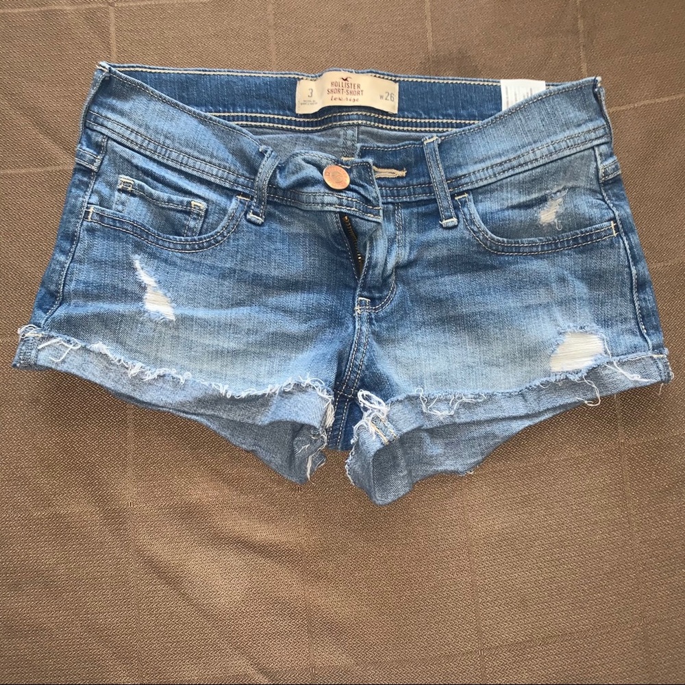 Hollister “Short-Short” Low Rise Jean Shorts